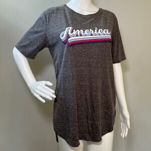 Royce Brand Hi Low Hem Heather Gray Soft Vintage Feel T-Shirt Size Large